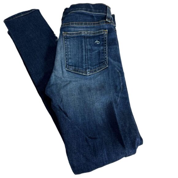 Rag & Bone High Rise Skinny Busted Knee Jeans Sz 24 - Picture 5 of 9